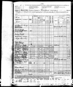 1880 US Manufacturing Census - Nappa County