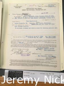 1926 renewal of alcohol permit for To Kalon Vineyard Co. - 2